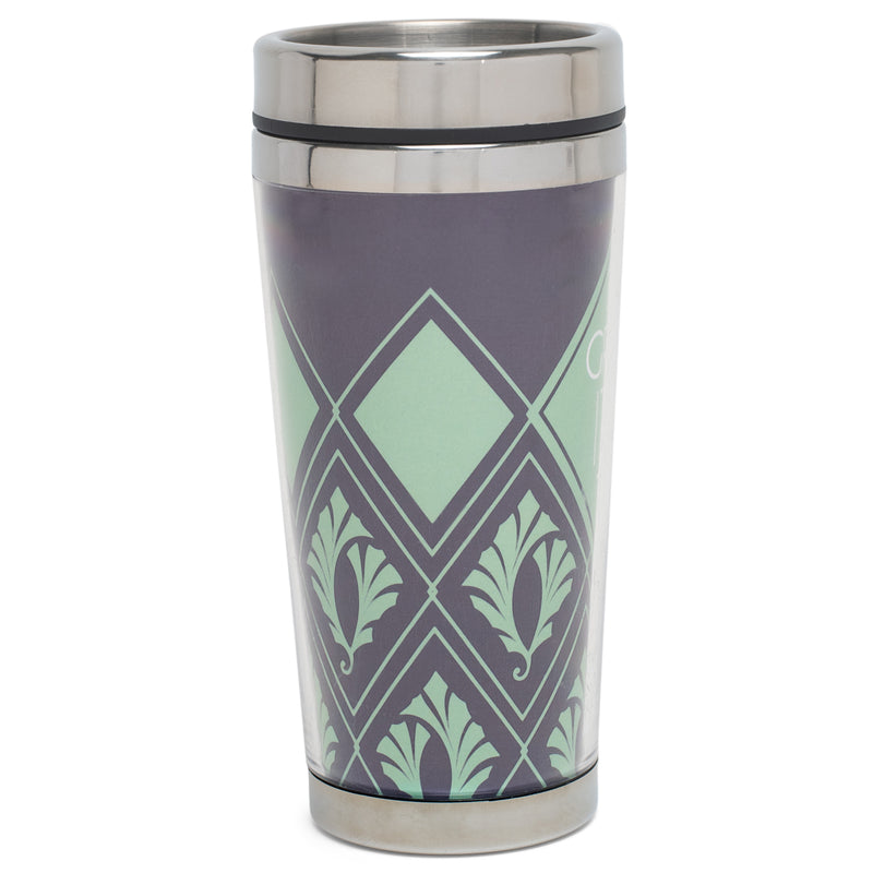 Don't Grow Up Jet Black and Mint Green 16 Ounces Stainless Steel Travel Tumbler