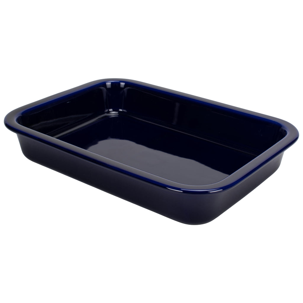 Elanze Designs Black 12.9 x 9.3 Porcelain Baking Dish with Stainless Steel Rack